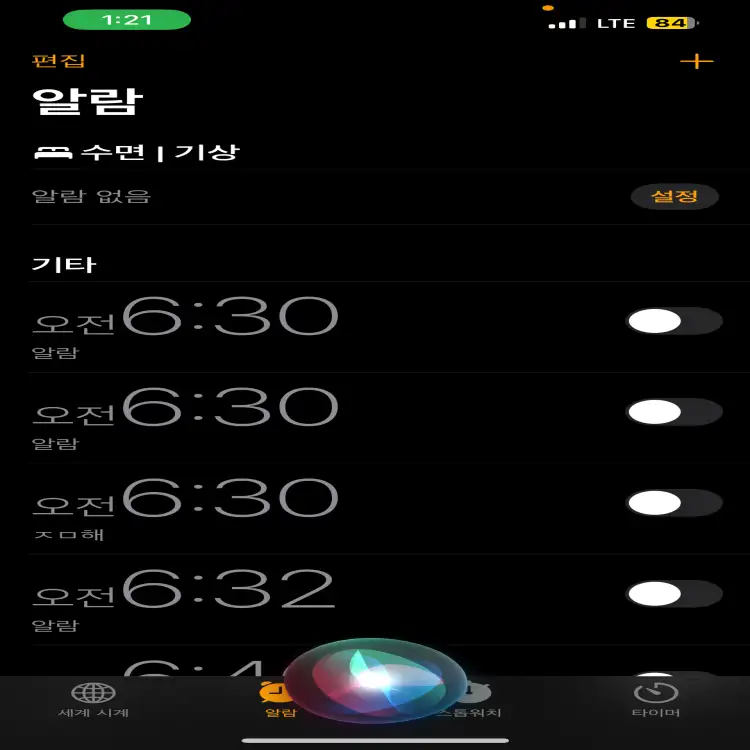 시리를-부른-뒤-아이폰-모습