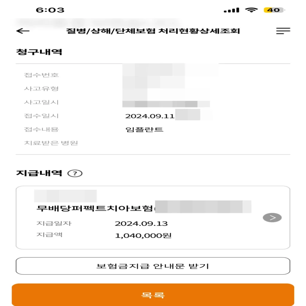 임플란트-치아보험-청구-접수일시-및-지급일자