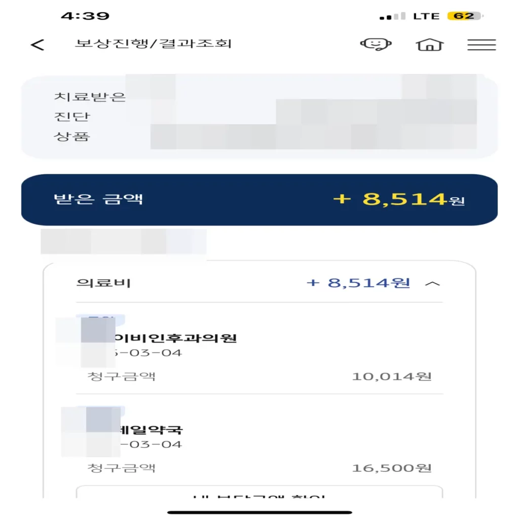 실비-보험-보상-내역