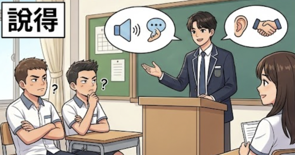 중학생-반장선거-공약-명언-발표하는-모습