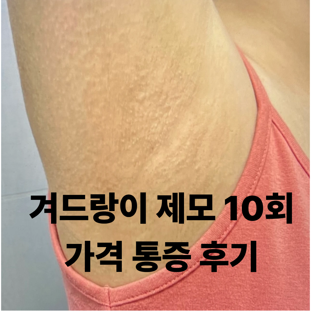 겨드랑이 레이저 제모 가격 통증 주기 횟수 후기 관리 10회 기준!