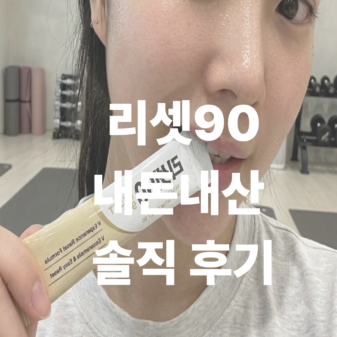 내돈내산 리셋90 솔직 후기 인증하기 위한 제품사진