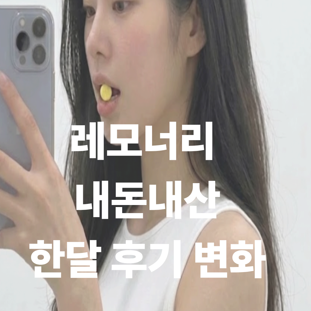 레모너리 내돈내산 효과 한달 후기 인증사진