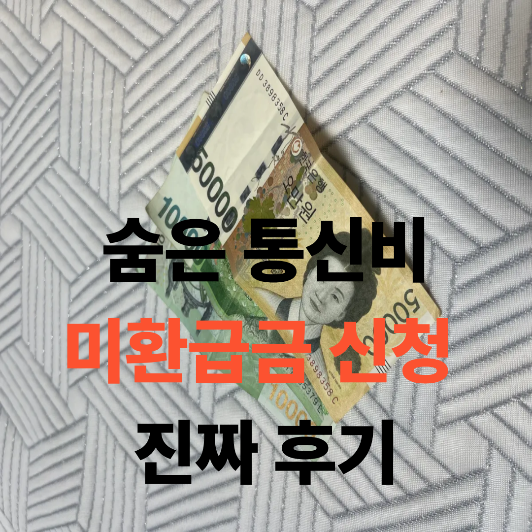 숨은 통신비 환급금 조회 신청 후 받은 현금